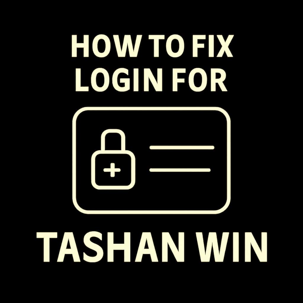 A badge representing the guide on fixing login issues for Tashan Win.