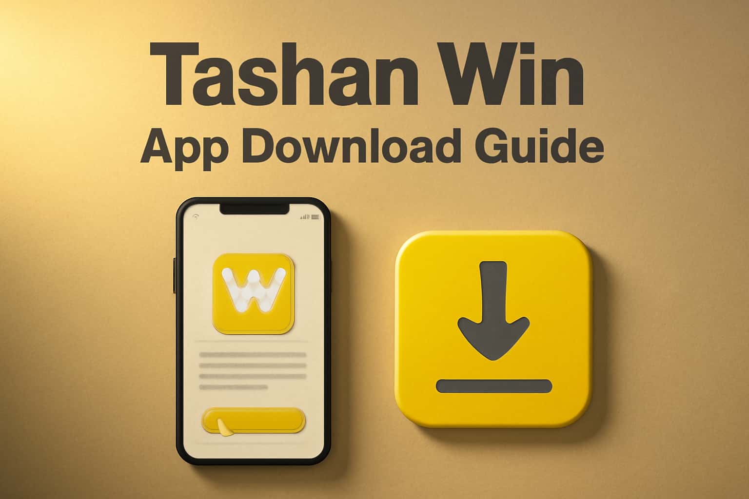 A visually appealing graphic depicting the Tashan Win App Download Guide with clear text and a futuristic design.