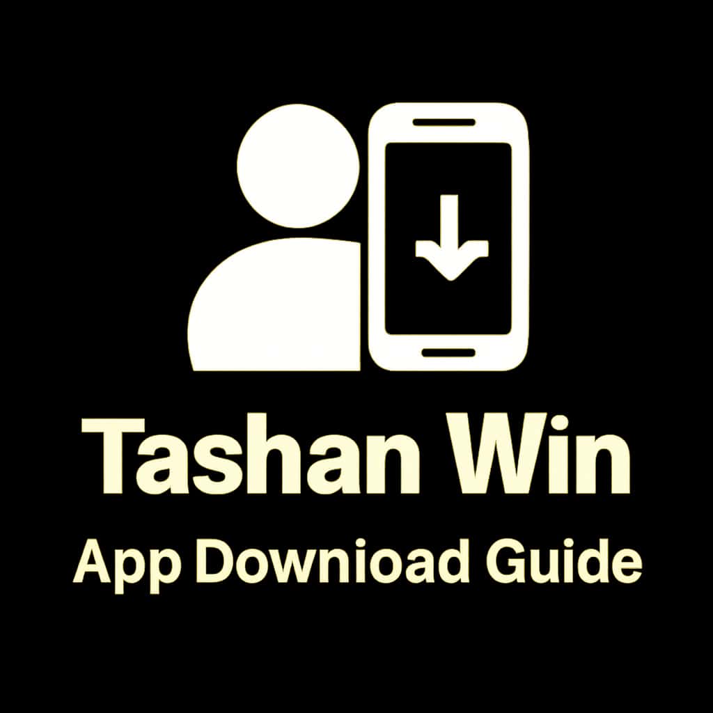 An icon representing the Tashan Win App Download Guide, featuring clean typography.