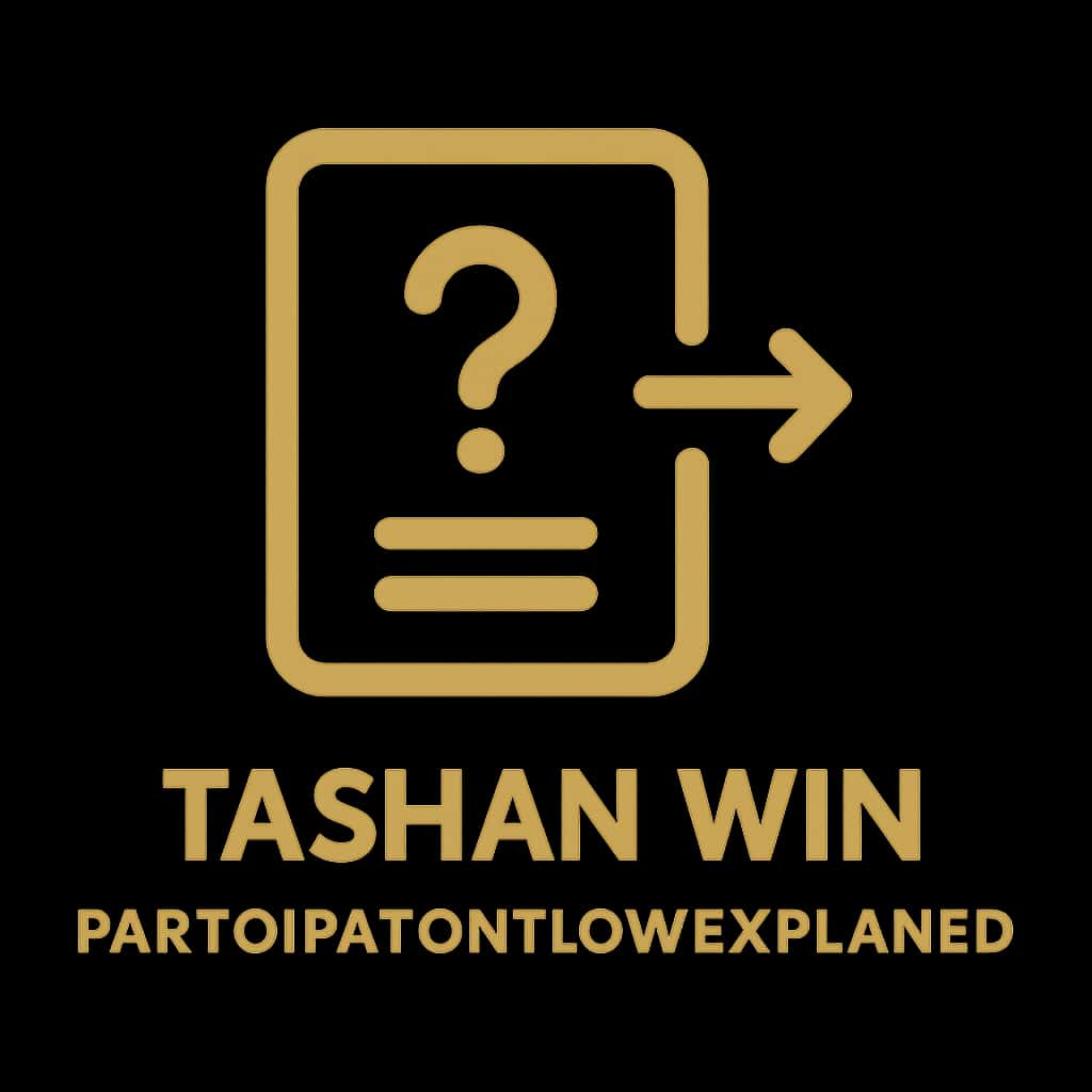 A simple badge design that represents Tashan Win Participation Flow.