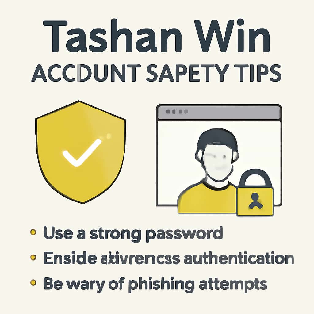 Illustration of safety measures for Tashan Win accounts.