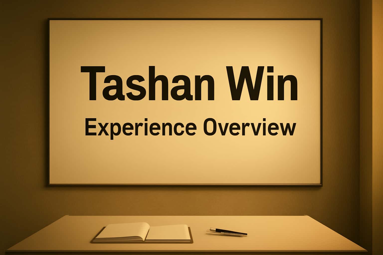 An overview representation of the Tashan Win experience with key information displayed.
